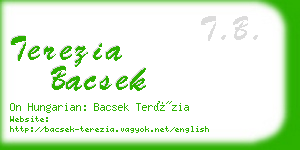 terezia bacsek business card